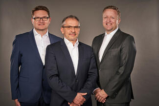 Verstärkung in der Geschäftsführung von Klüh Security (v.l.n.r.): Sven Horstmann, Axel Hartmann, Dr. Marc Bieling.      