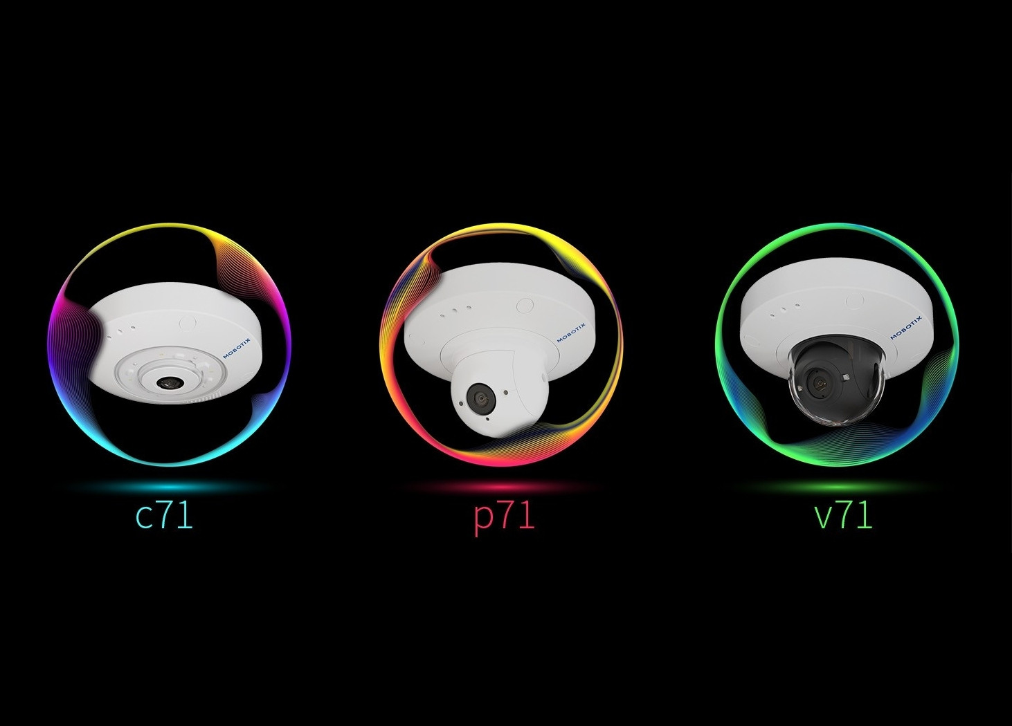 Mobotix komplettiert seine 7er-Kamerareihe mit den drei Indoor-Modellen V71, C71 und P71.