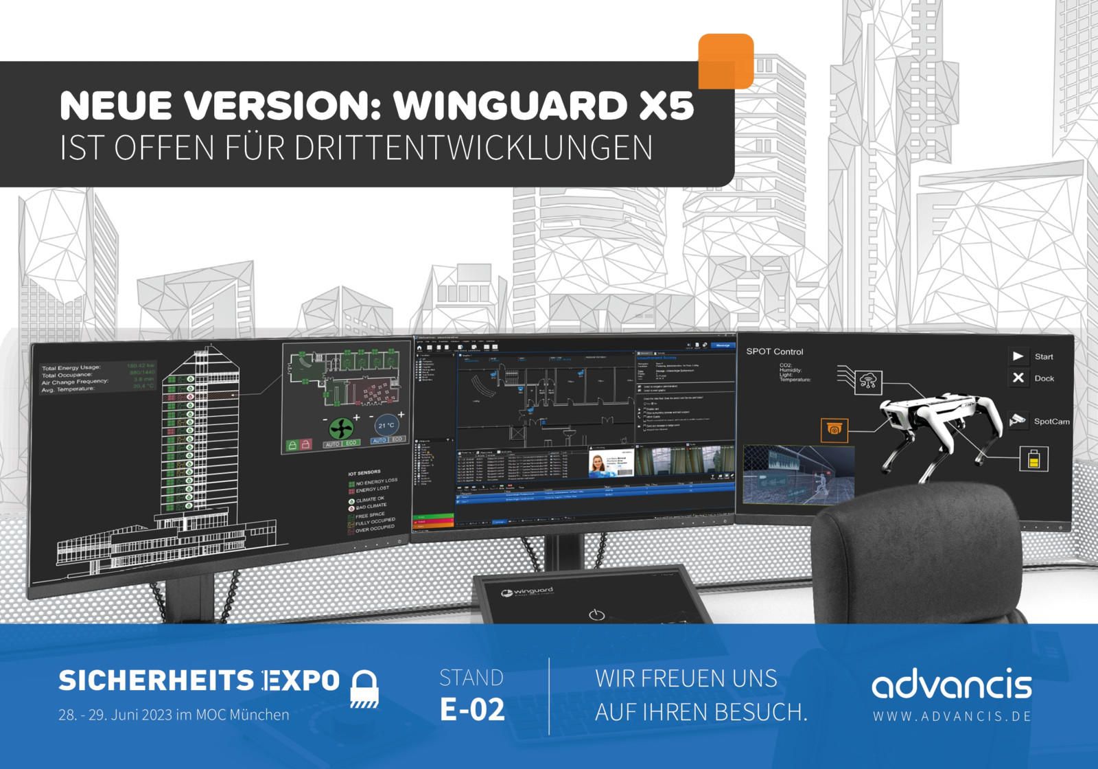 Advancis präsentiert auf der Sicherheitsexpo die offene Integrationsplattform Winguard X5 und den Advanced Identity Manager (AIM).