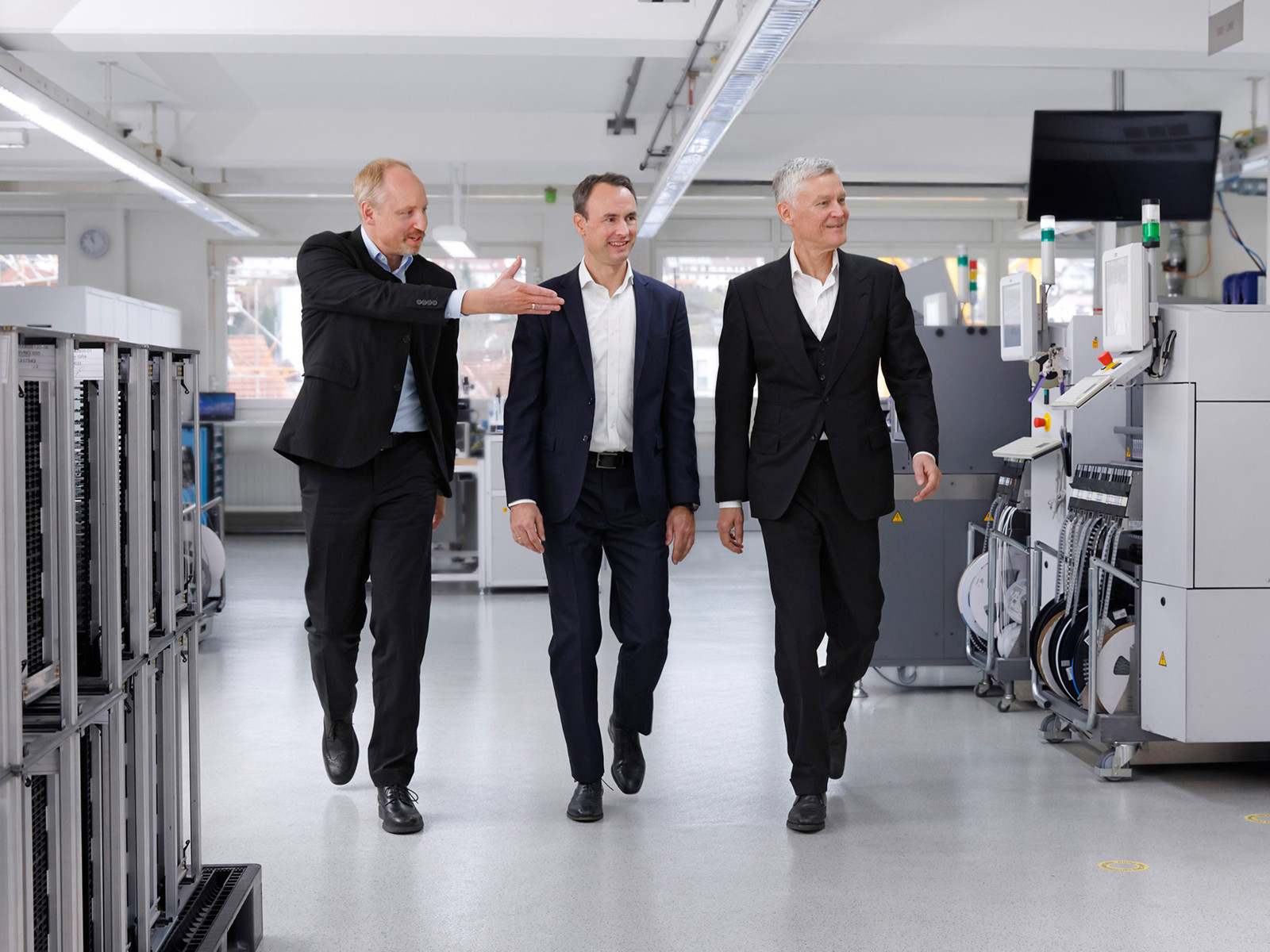 Neues Führungsteam: Die drei Geschäftsführer Christoph Weber, Jochen Cura und Peter Strobel (v. l.) übernehmen die unternehmerische Verantwortung bei Siedle.